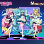 Vocaloid Miku Luka Rin Moeyu Miku Merch Synthwave Wings Series Cute Sitting Plush Doll